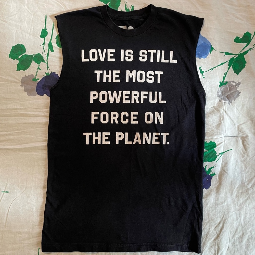Small American Apparel To Write Love on Her Arms cutoff muscle tee